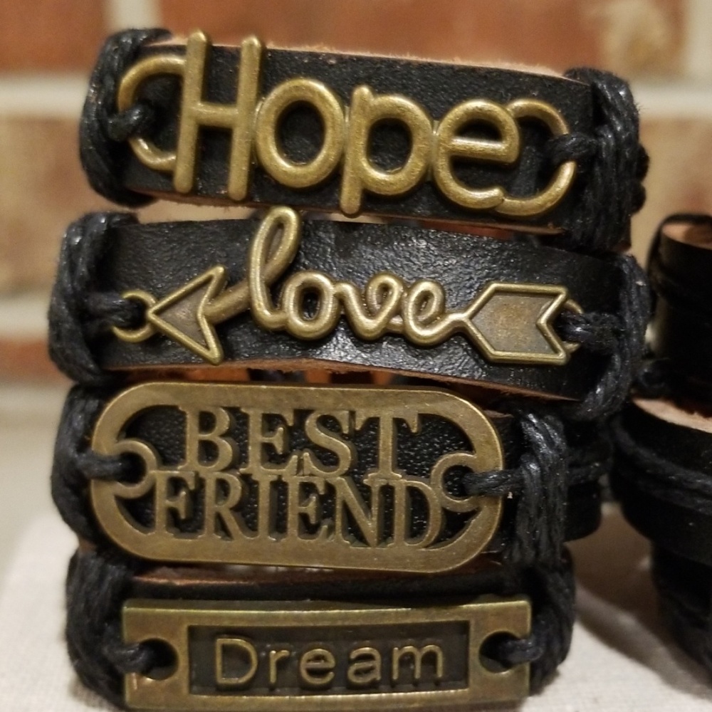 Black and Gold Plated Bracelets - Picture 2 of 8